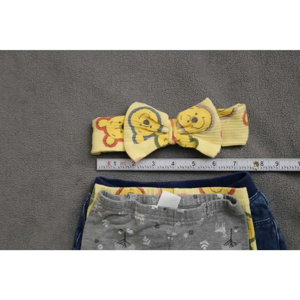 GIRLS 12 MONTHS CLOTHING LOT 17PC Bodysuit Pajama Sweater Disney Winnie the Pooh